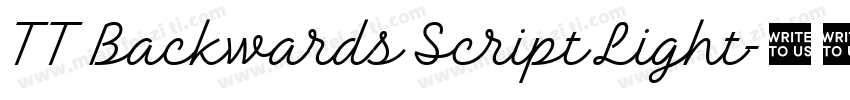 TT Backwards Script Light字体转换